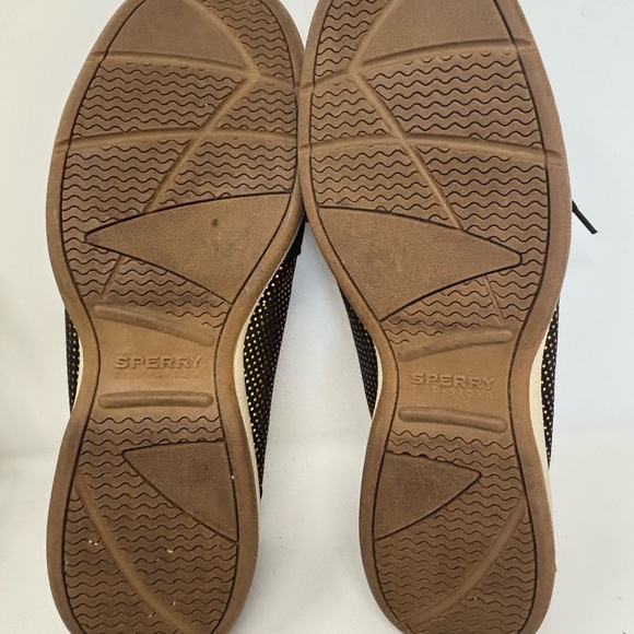 Sperry Top-Sider Boat Shoes Black Gold Accent Leather Upper Women's Size 1OM - Picture 9 of 11